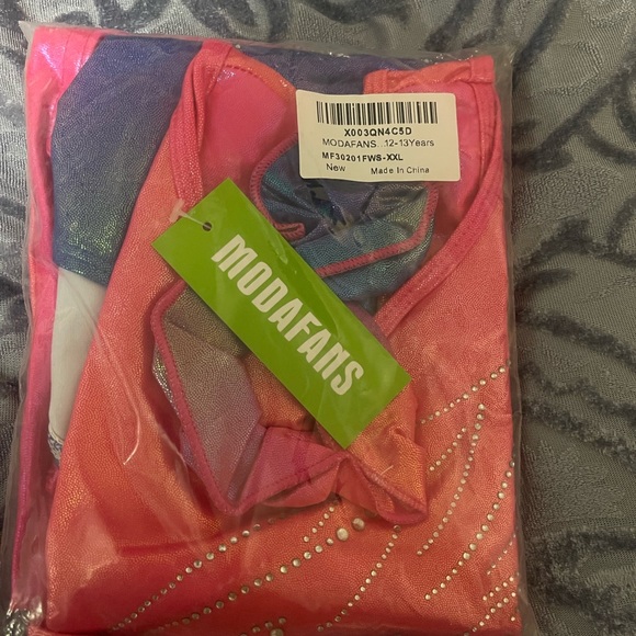 NEW Gymnastics leotard/shorts/scrunchie set - Picture 6 of 6